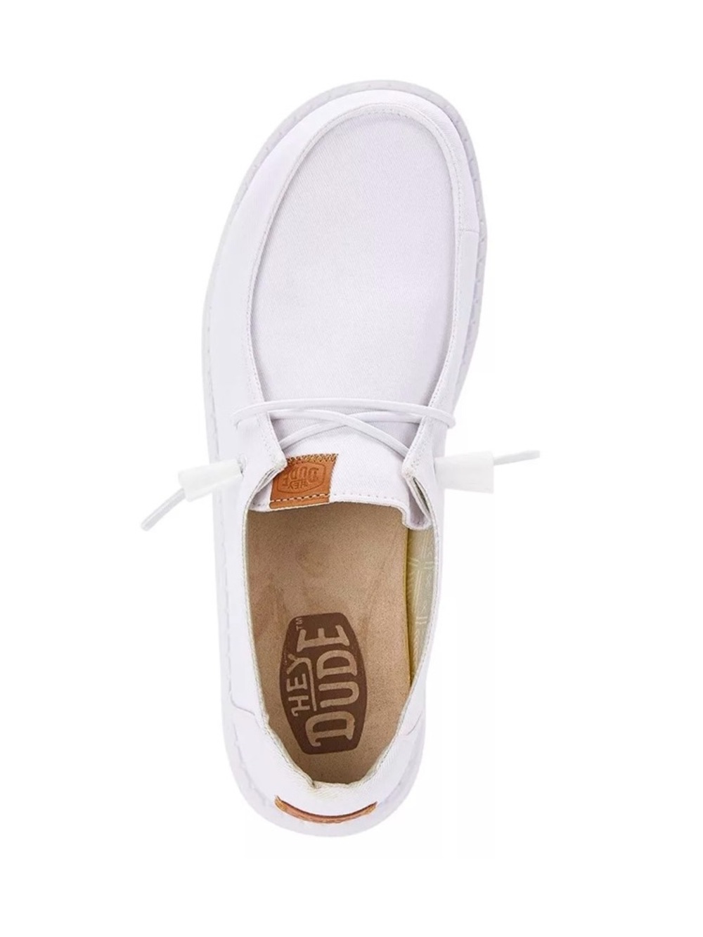 Woman’s Hey Dude Wendy Stretch White Canvas Slip-On Shoe